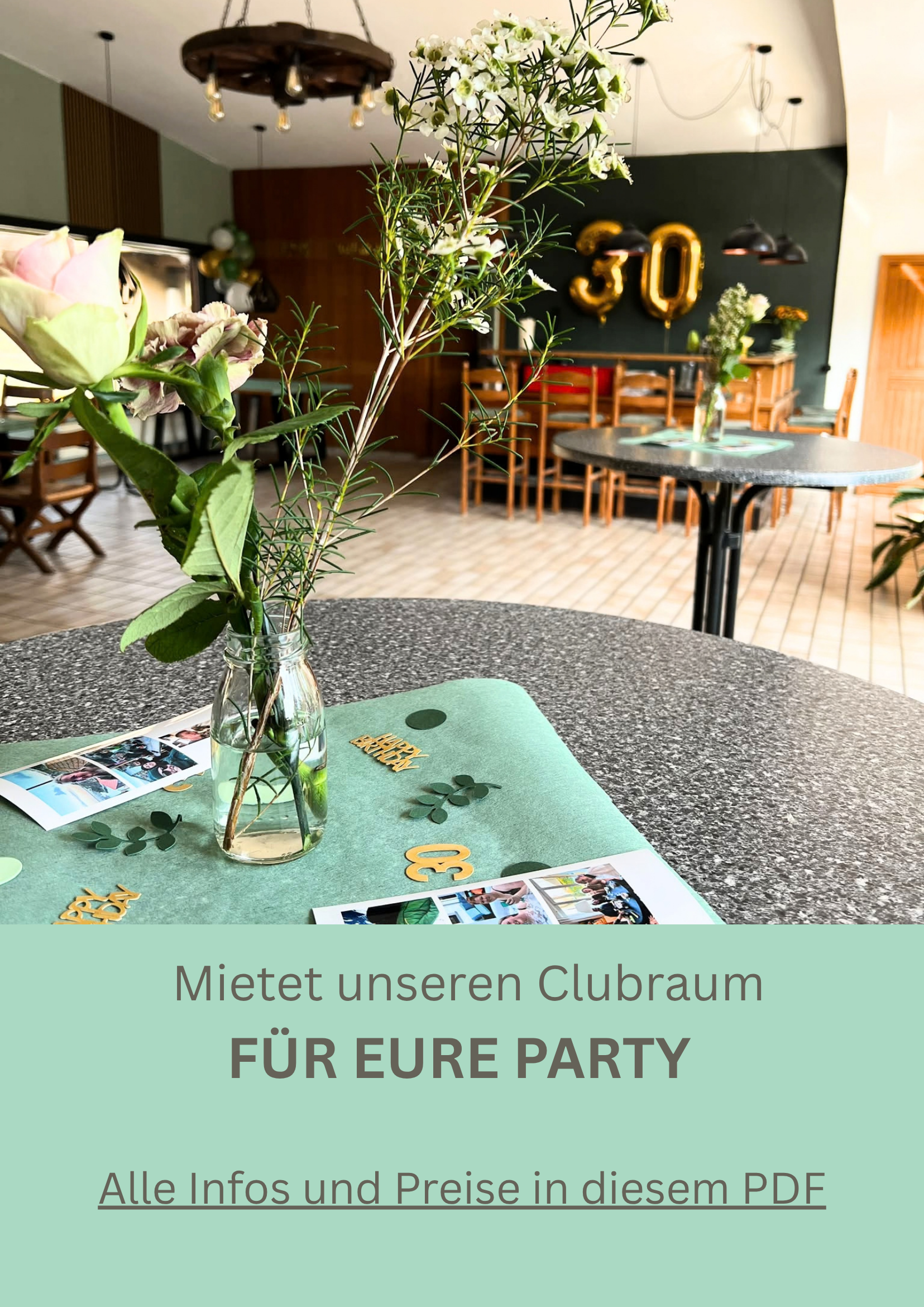 Clubraum RV Ottohof Vermietung Raum Party Krefeld